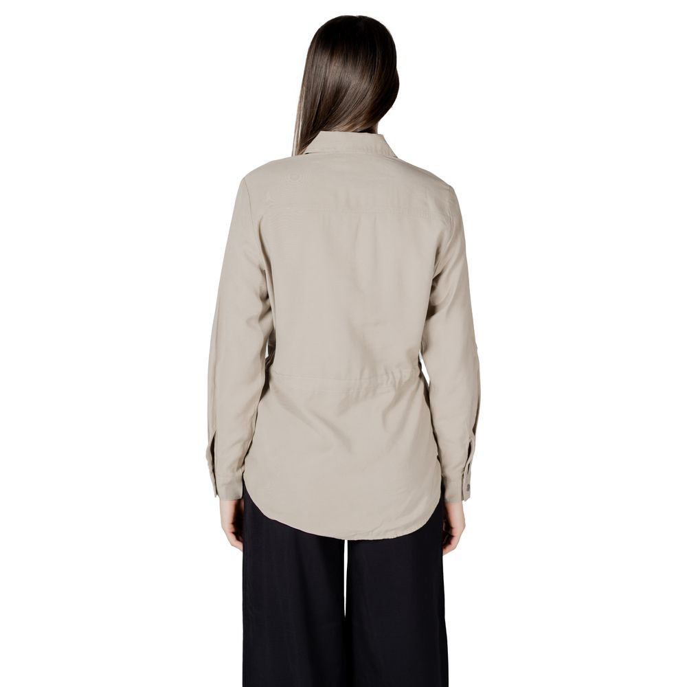 Only Beige Viscose Shirt - ACCEXO