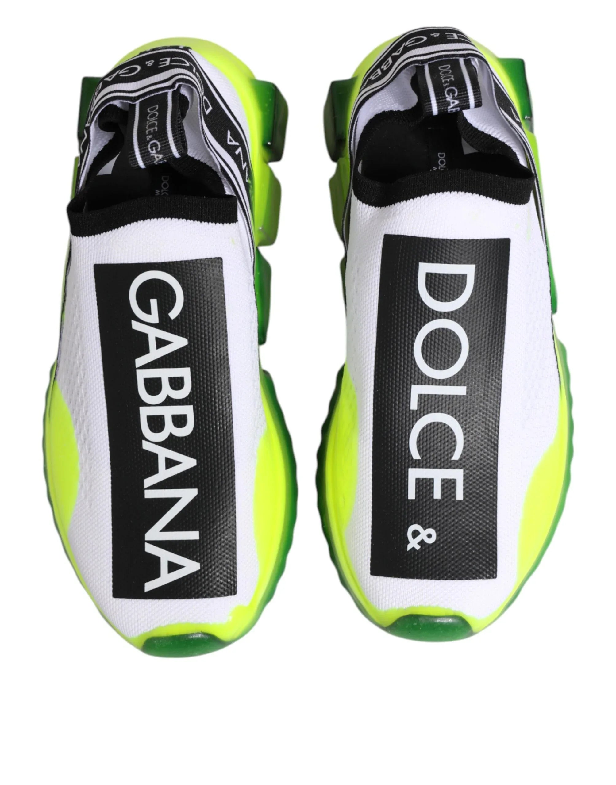 Dolce & Gabbana Black White Slip On Sorrento Sneakers Shoes - Zachava