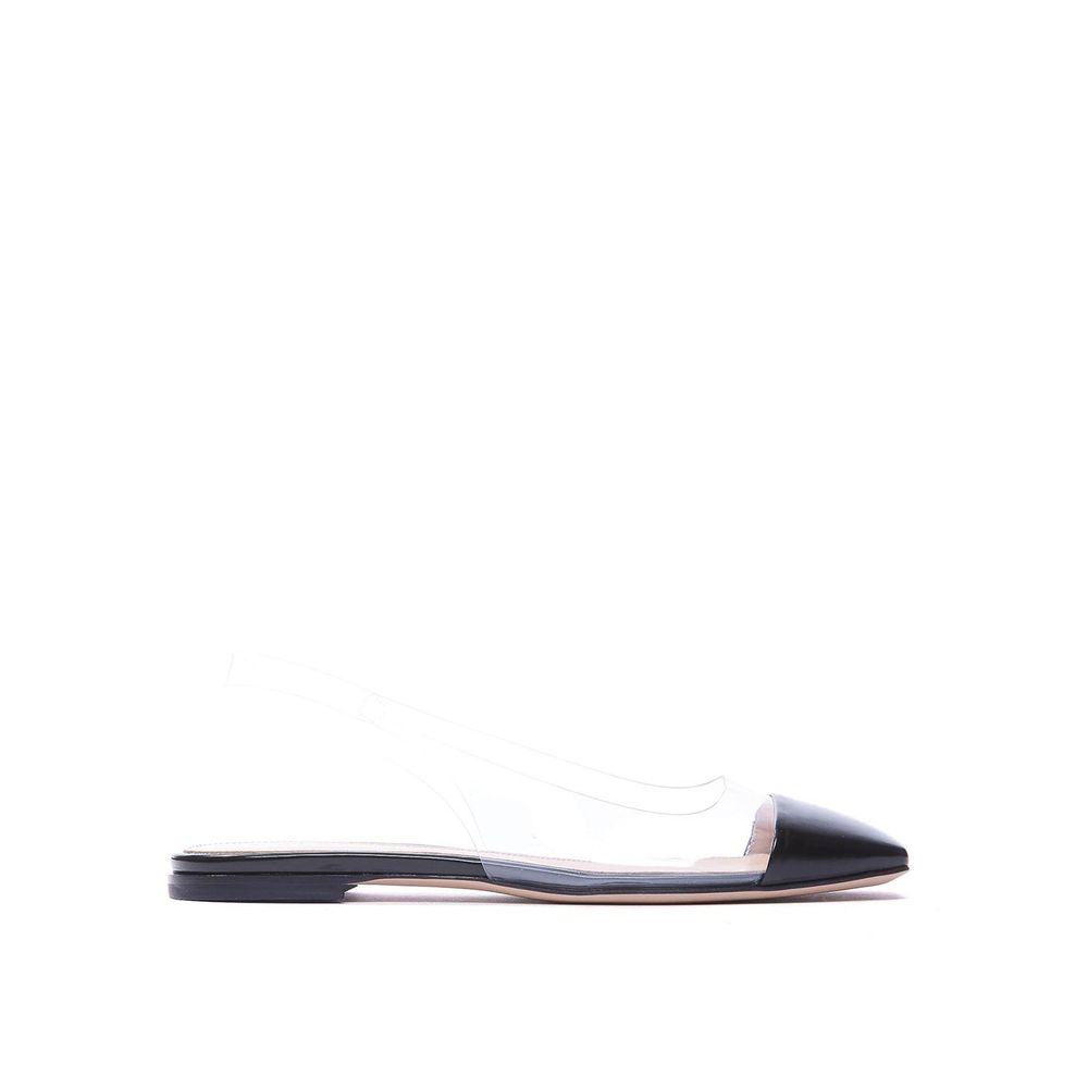Gianvito Rossi Plexi Slingback Flats - ACCEXO