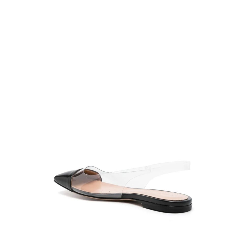 Gianvito Rossi Plexi Slingback Flats - ACCEXO