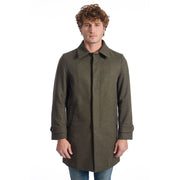 Roberto Pepe Luxury Green Wool Coat - ACCEXO