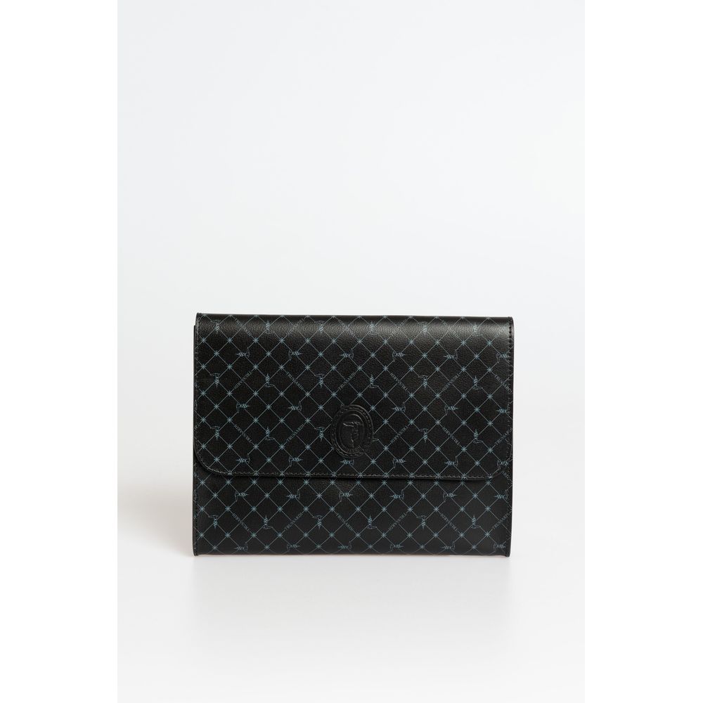 Trussardi Black Polyester Clutch Bag - ACCEXO