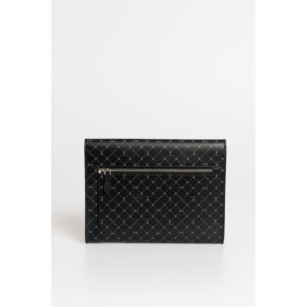 Trussardi Black Polyester Clutch Bag - ACCEXO