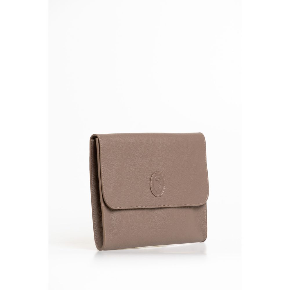 Trussardi Brown Polyester Clutch Bag - ACCEXO