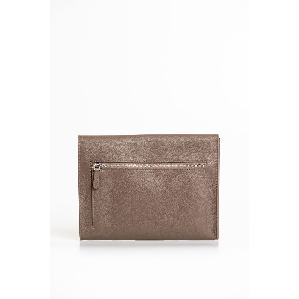 Trussardi Brown Polyester Clutch Bag - ACCEXO