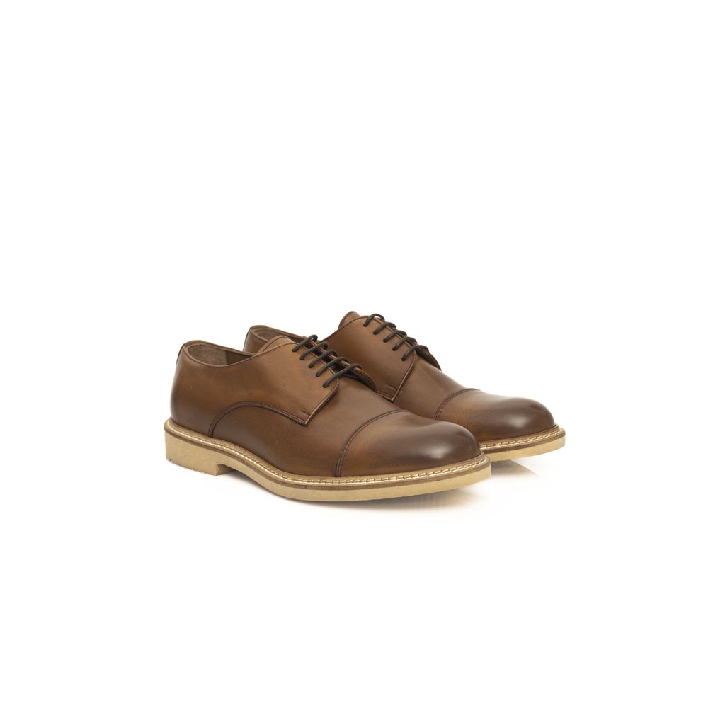 Cerruti 1881 Brown Calfskin Shoe - ACCEXO