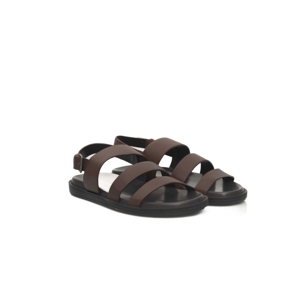Cerruti 1881 Brown Cowhide Men Sandal - ACCEXO