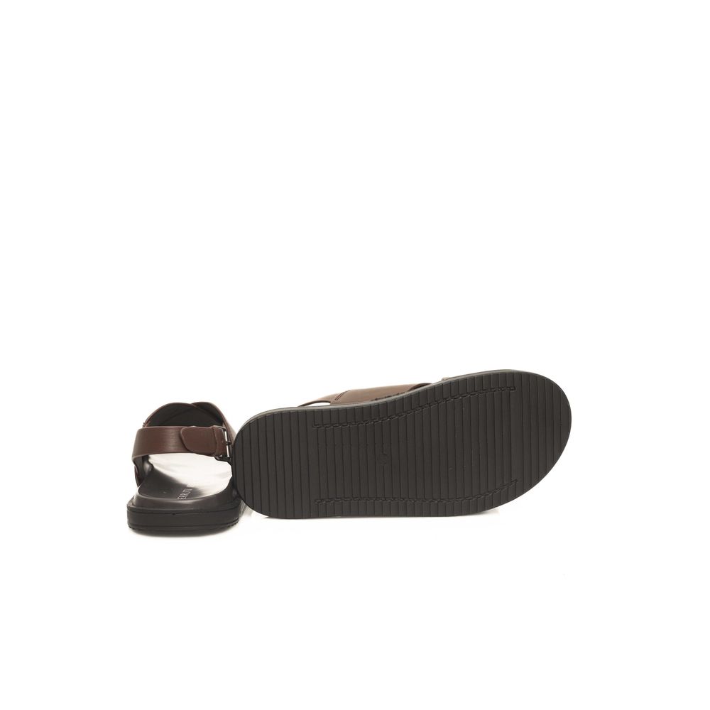 Cerruti 1881 Brown Cowhide Men Sandal - ACCEXO
