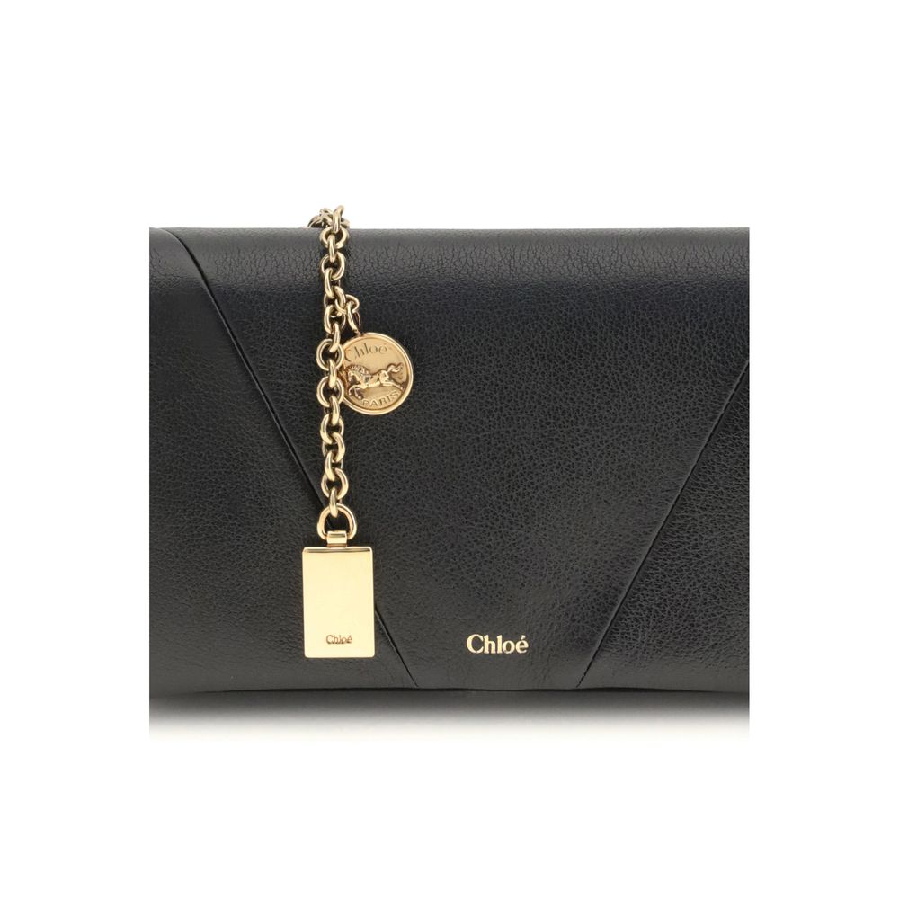 Chloé Spin Wallet with Flap and Chain