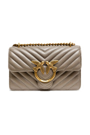 PINKO Grey Mini Love Bag One Chevron - ACCEXO