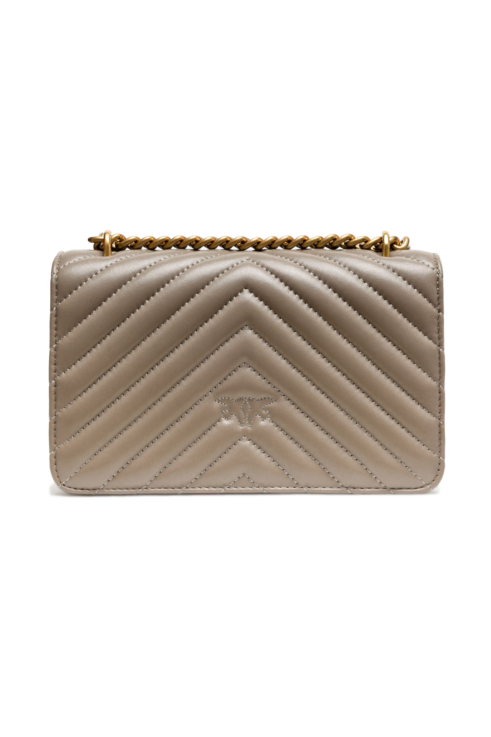 PINKO Grey Mini Love Bag One Chevron - ACCEXO