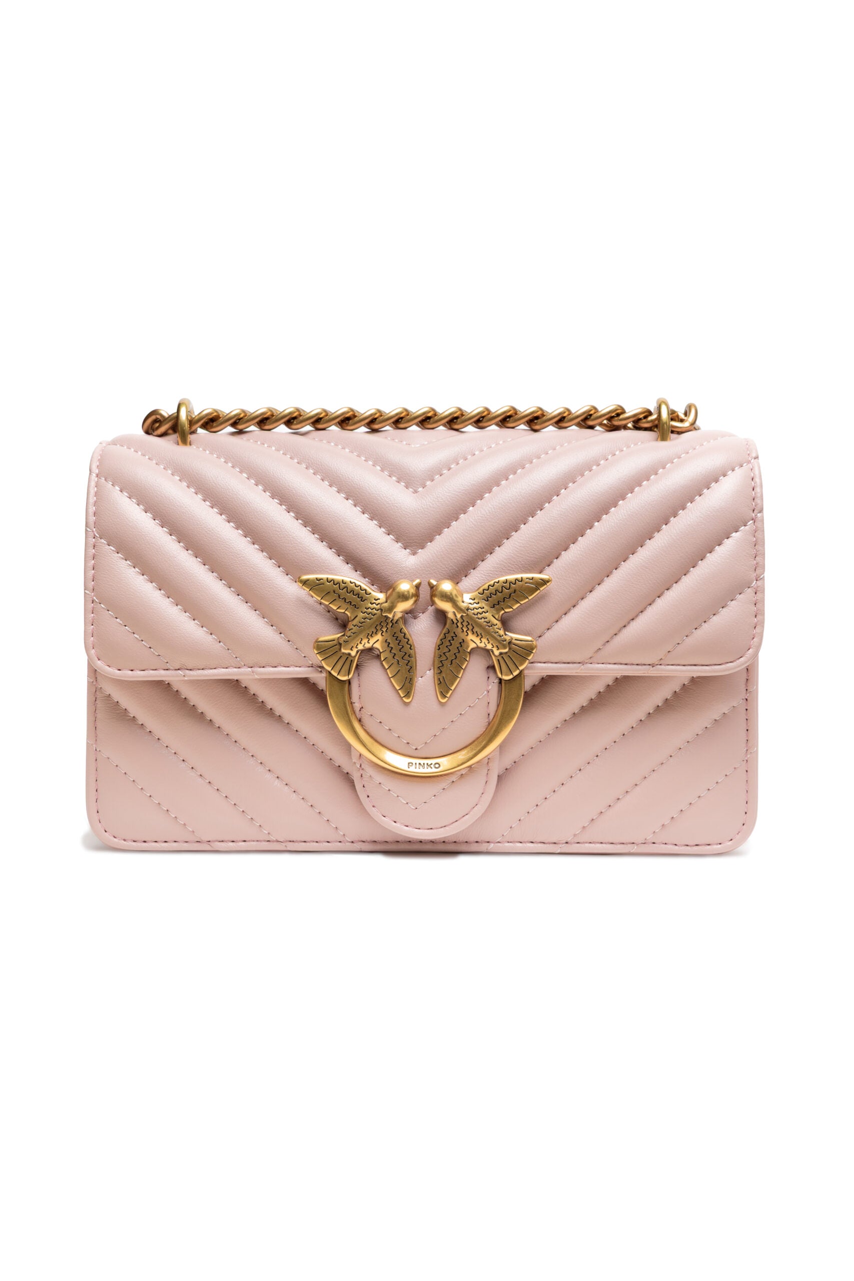 PINKO Powder Pink Mini Love Bag One Chevron - ACCEXO