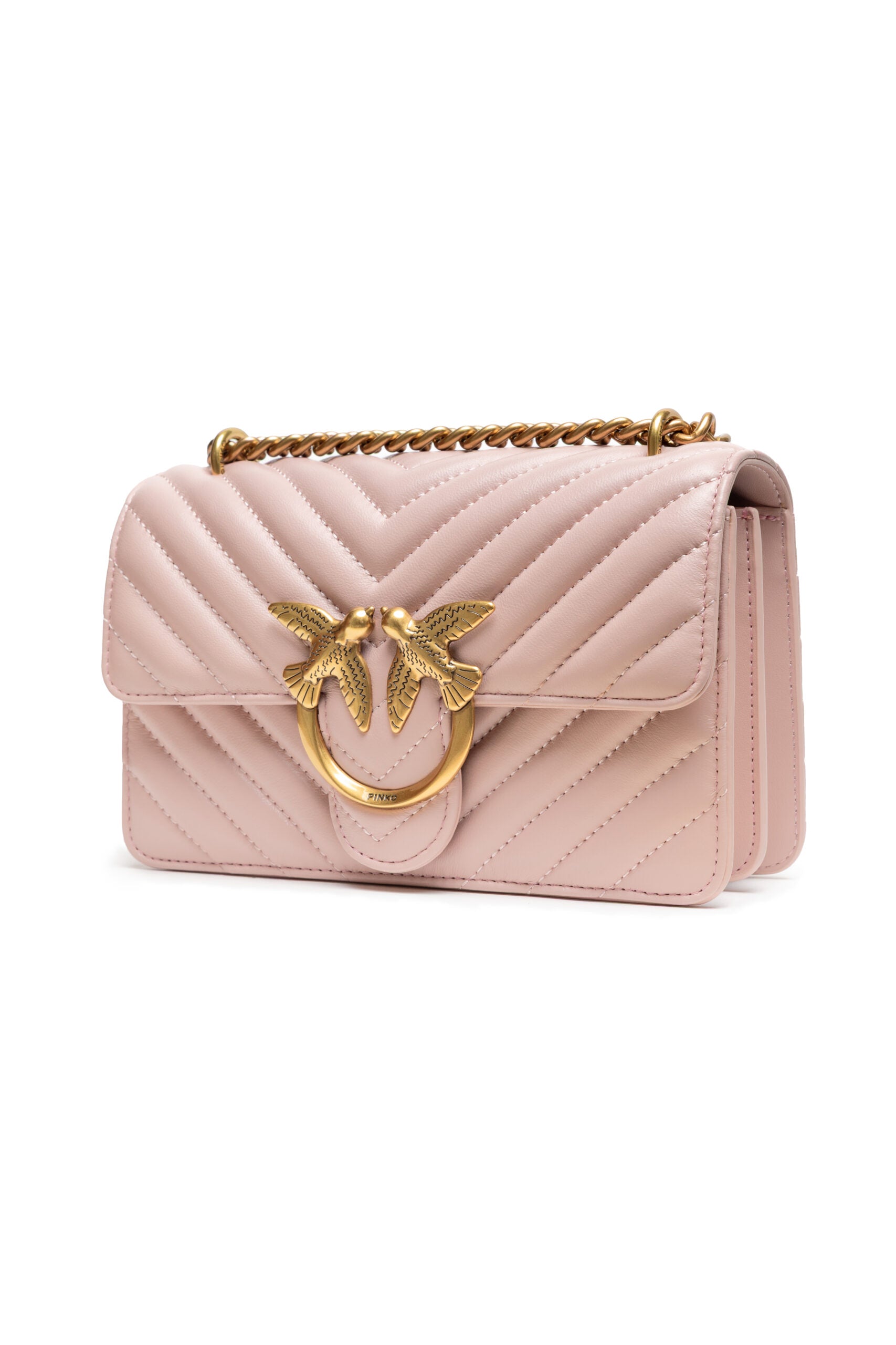 PINKO Powder Pink Mini Love Bag One Chevron - ACCEXO