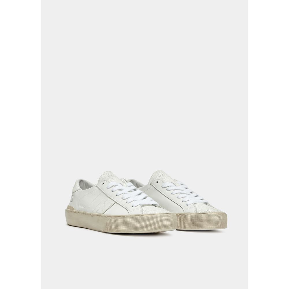 D.A.T.E White Leather Sneaker - ACCEXO