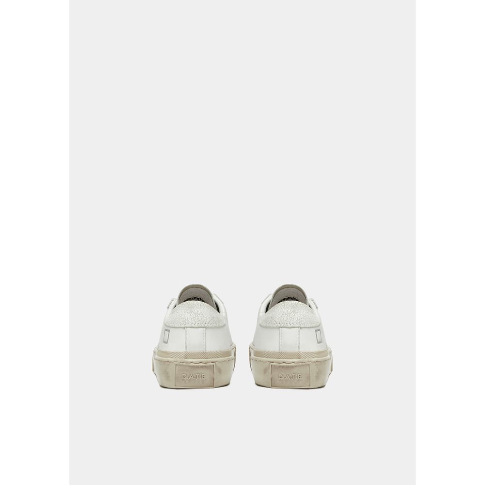 D.A.T.E White Leather Sneaker - ACCEXO