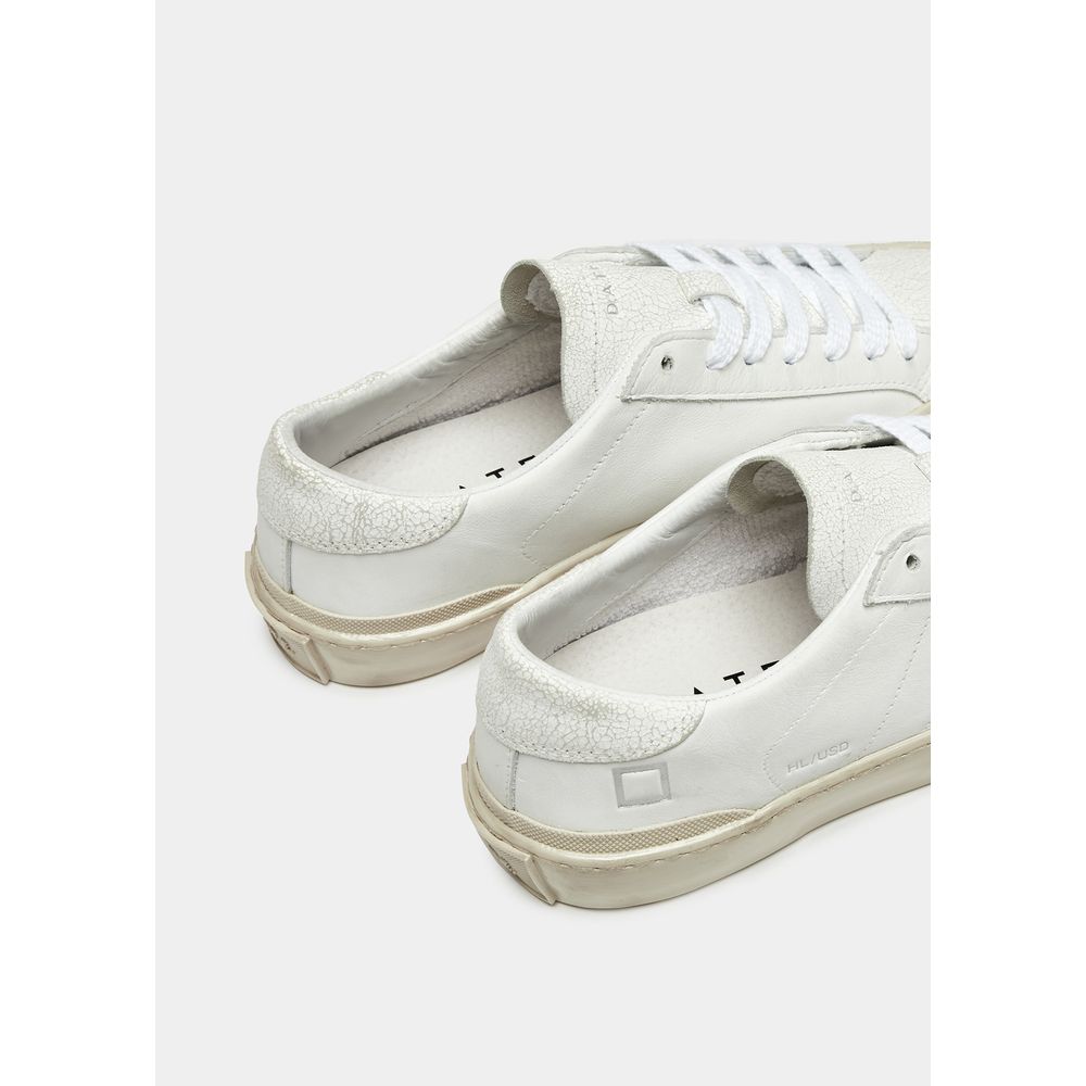 D.A.T.E White Leather Sneaker - ACCEXO