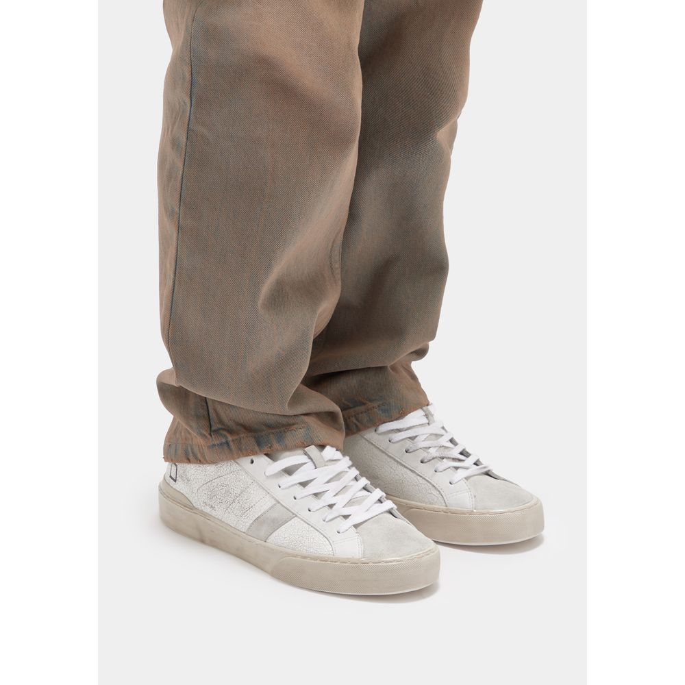 D.A.T.E White Leather Sneaker - ACCEXO
