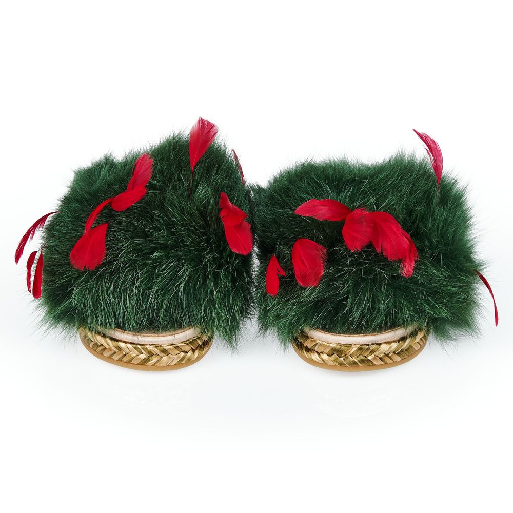 Mr&Mrs Italy Green Textile Shoe - ACCEXO