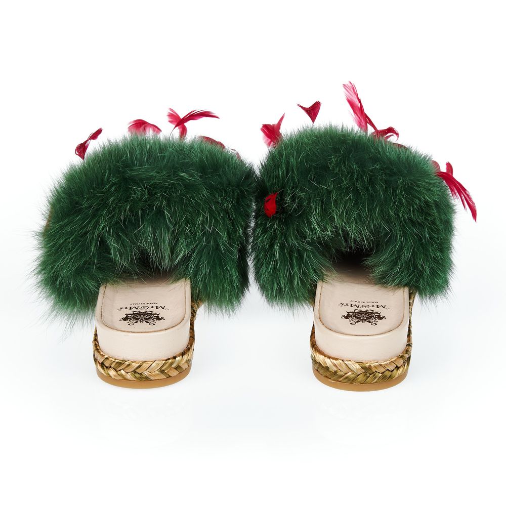Mr&Mrs Italy Green Textile Shoe - ACCEXO