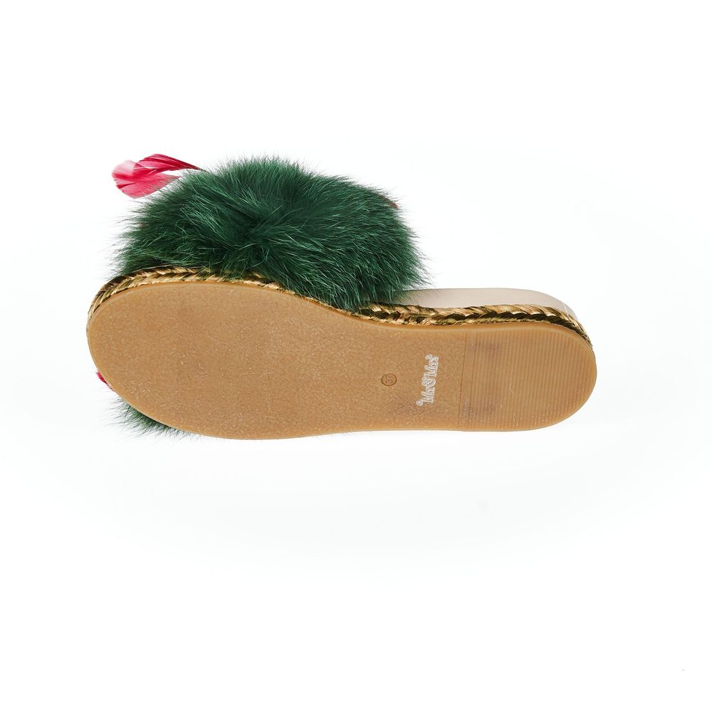 Mr&Mrs Italy Green Textile Shoe - ACCEXO