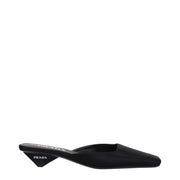 Prada Black Satin Flat Sandals