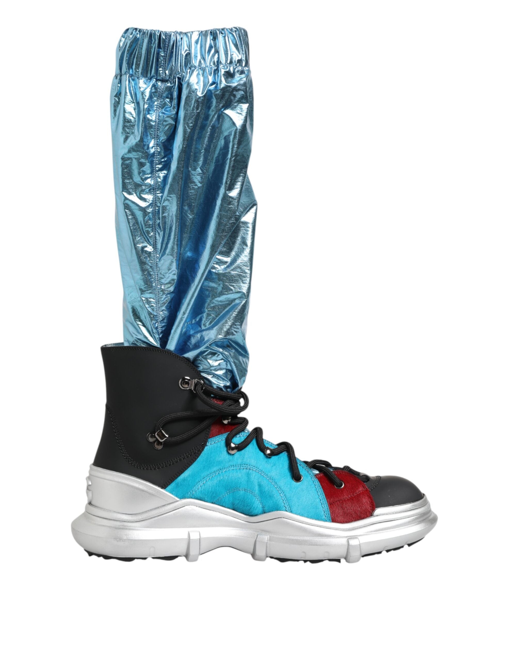 Dolce & Gabbana Blue Lace Up Over The Knee Socks Men Boots Shoes Secondary image