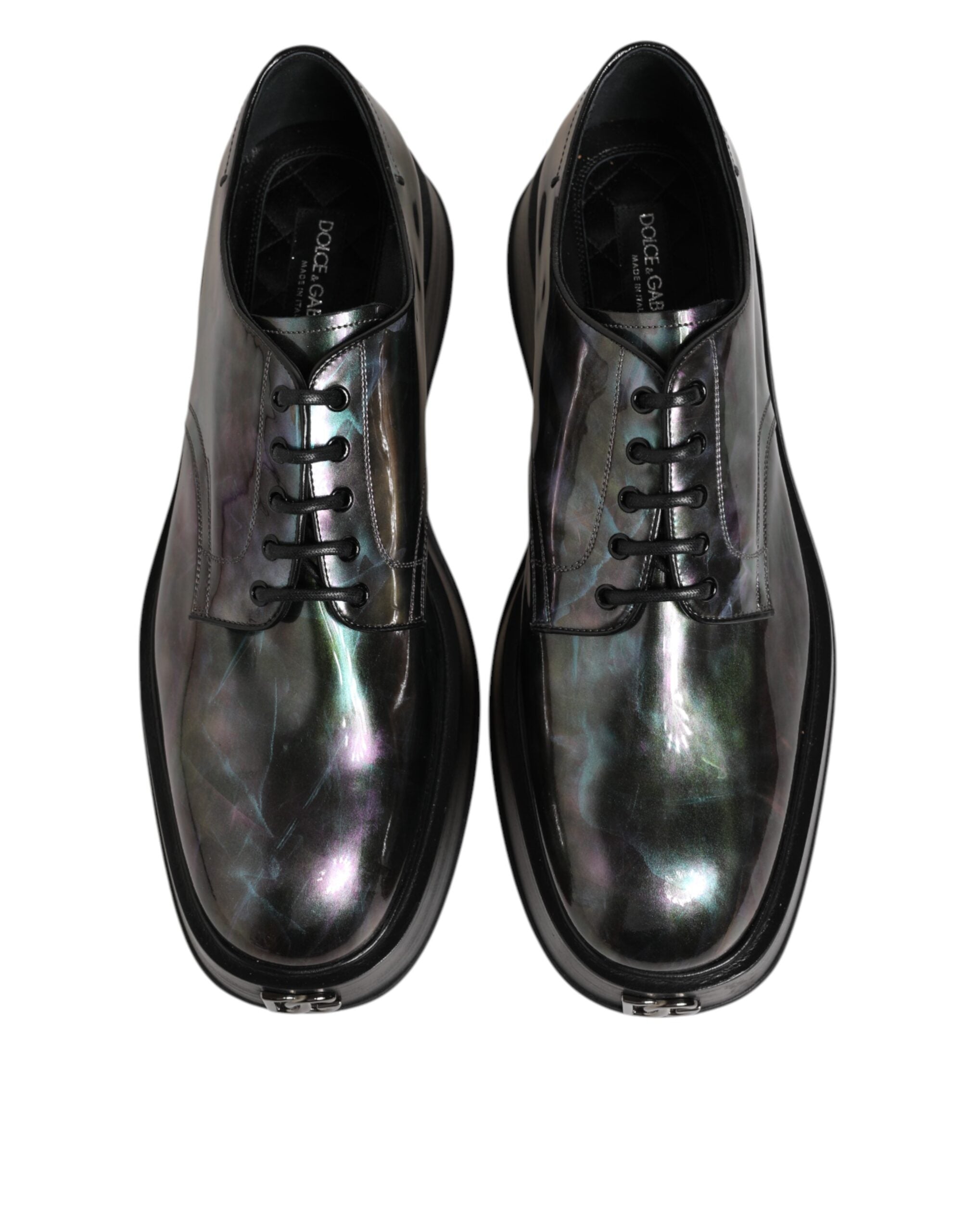 Dolce & Gabbana Multicolor Leather Lace-up Men Formal Derby Shoes - ACCEXO