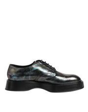 Dolce & Gabbana Multicolor Leather Lace-up Men Formal Derby Shoes - ACCEXO