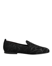 Dolce & Gabbana Black Brocade Loafers Slip On Men Dress Shoes - ACCEXO