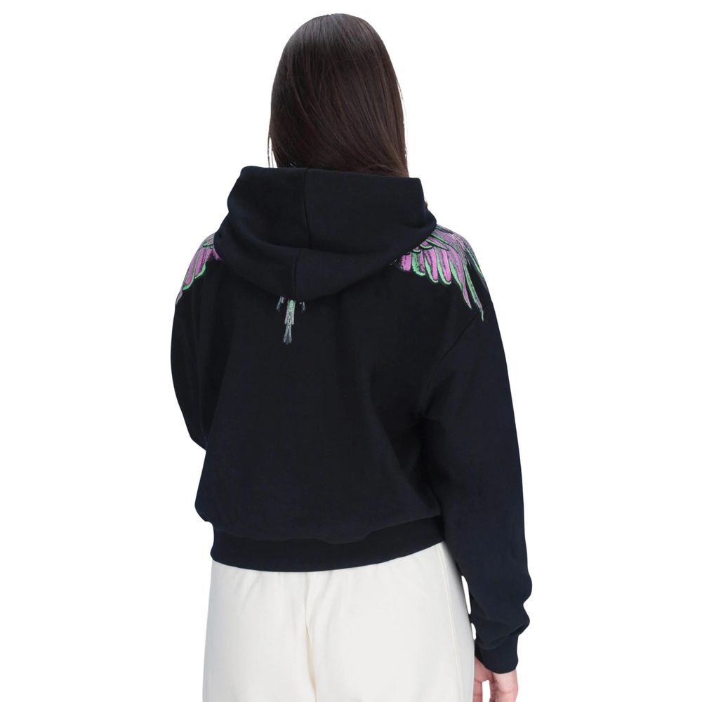 County of Milan Black Cotton Hoody - ACCEXO