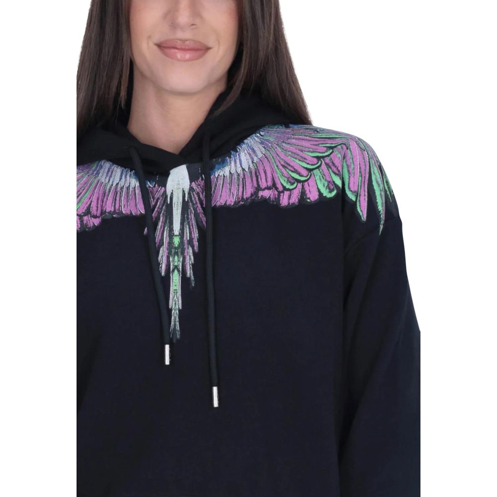 County of Milan Black Cotton Hoody - ACCEXO