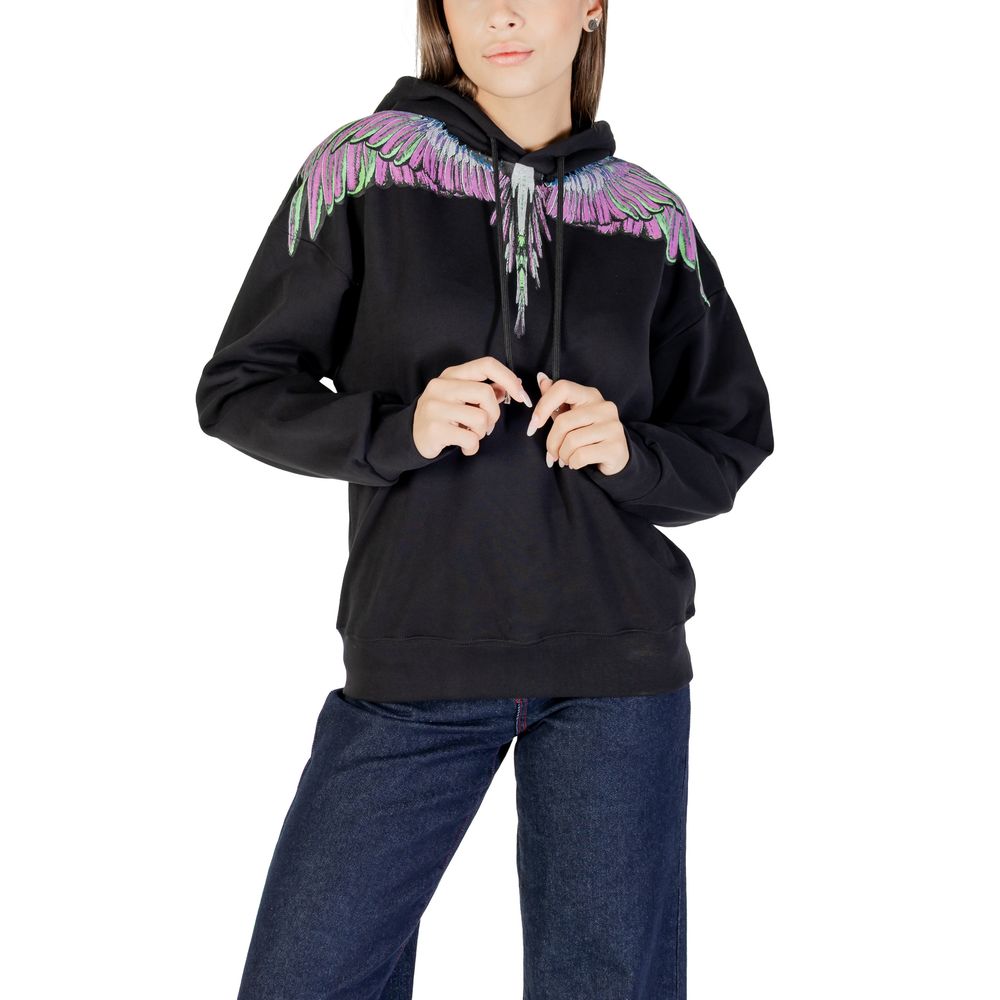 County of Milan Black Cotton Hoody - ACCEXO