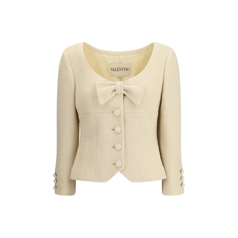 Valentino Beige Fleece Wool Coat