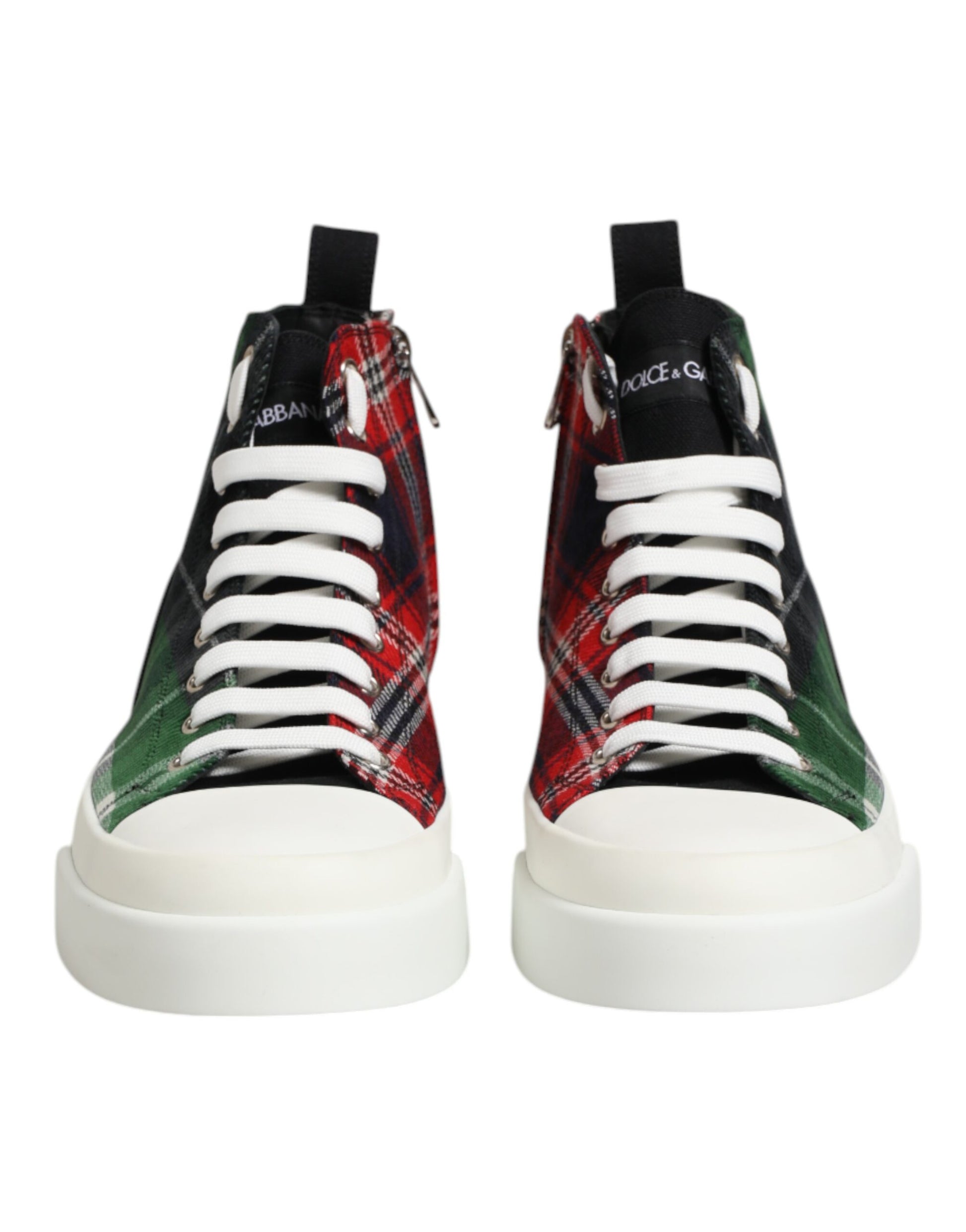 Dolce & Gabbana Multicolor Cotton High Top Men Sneakers Shoes - ACCEXO