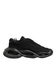 Dolce & Gabbana Black Lace Up Wave Low Top Men Sneaker Shoes