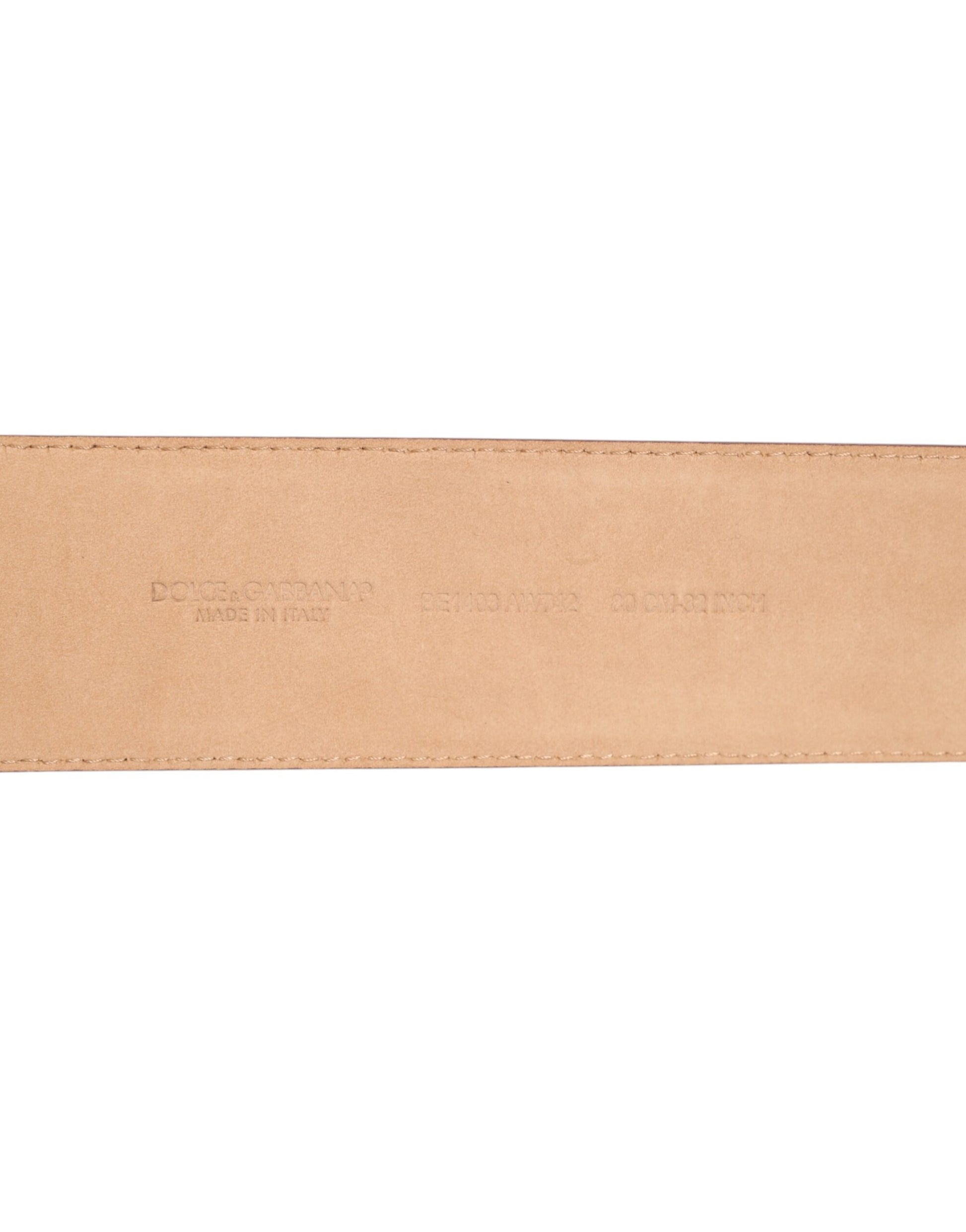 Dolce & Gabbana Burgundy Leather Gold Metal Buckle Women Belt - ACCEXO