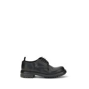 Dolce & Gabbana Black Calf Leather Bos Taurus Oxfords And Derbies