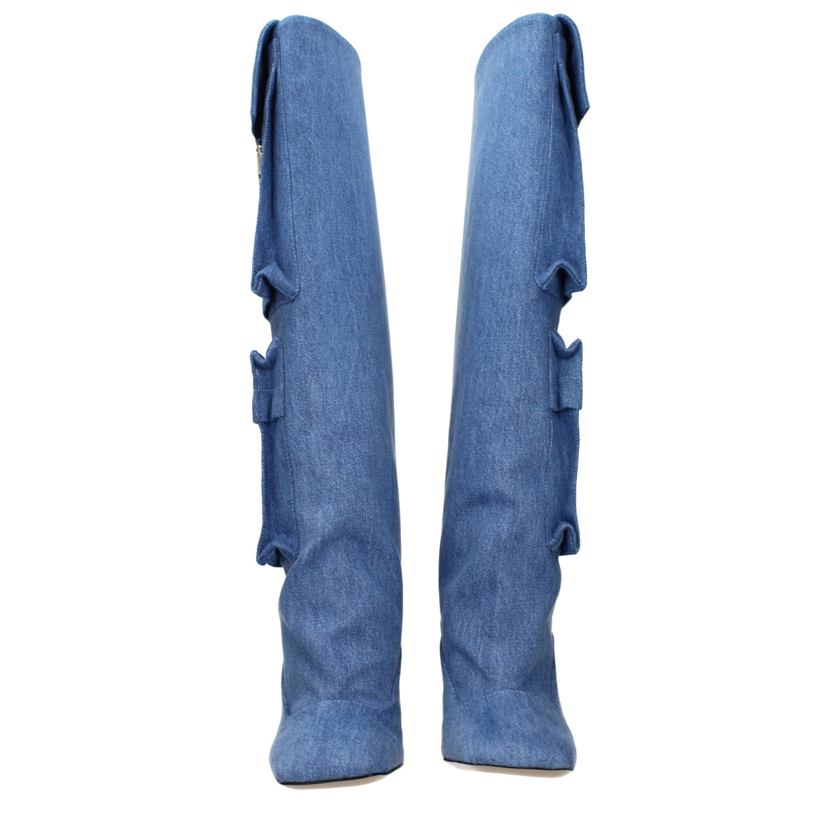 The Attico Light Blue Fabric Boots