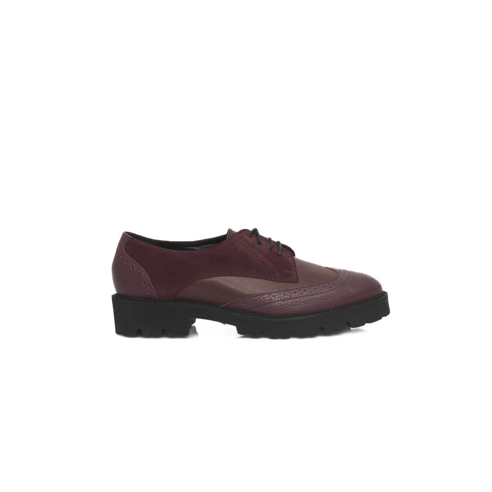 Cerruti 1881 Burgundy Cowhide Women Loafer - ACCEXO