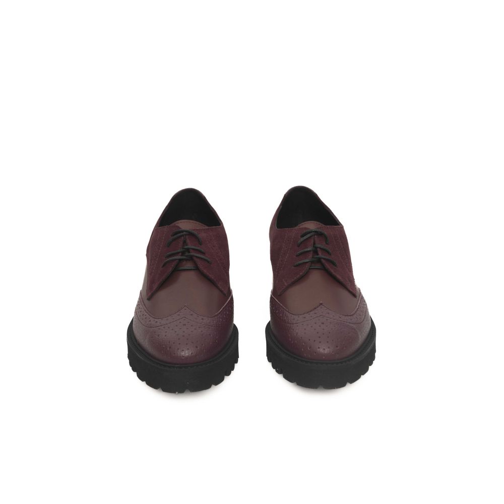 Cerruti 1881 Burgundy Cowhide Women Loafer - ACCEXO