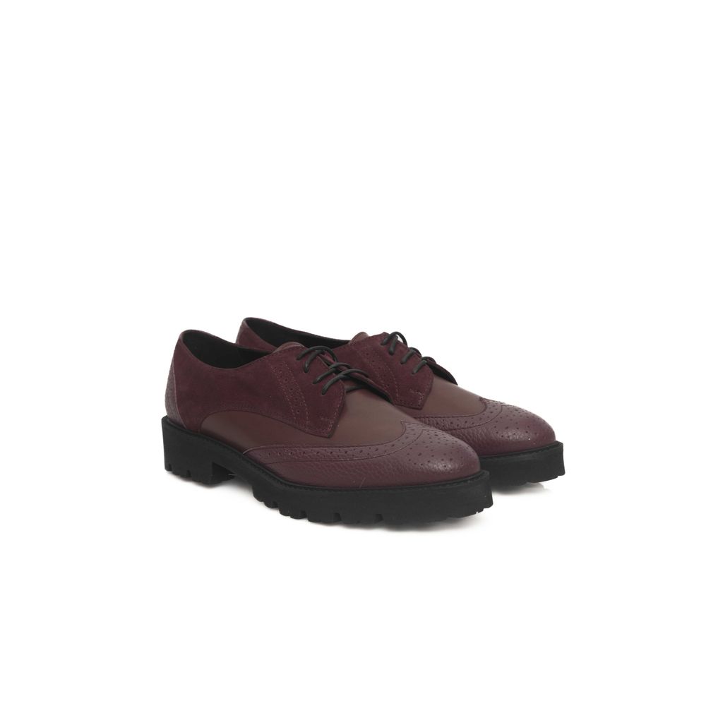 Cerruti 1881 Burgundy Cowhide Women Loafer - ACCEXO