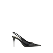 Saint Laurent Black Calf Leather Bos Taurus High Heel Pumps