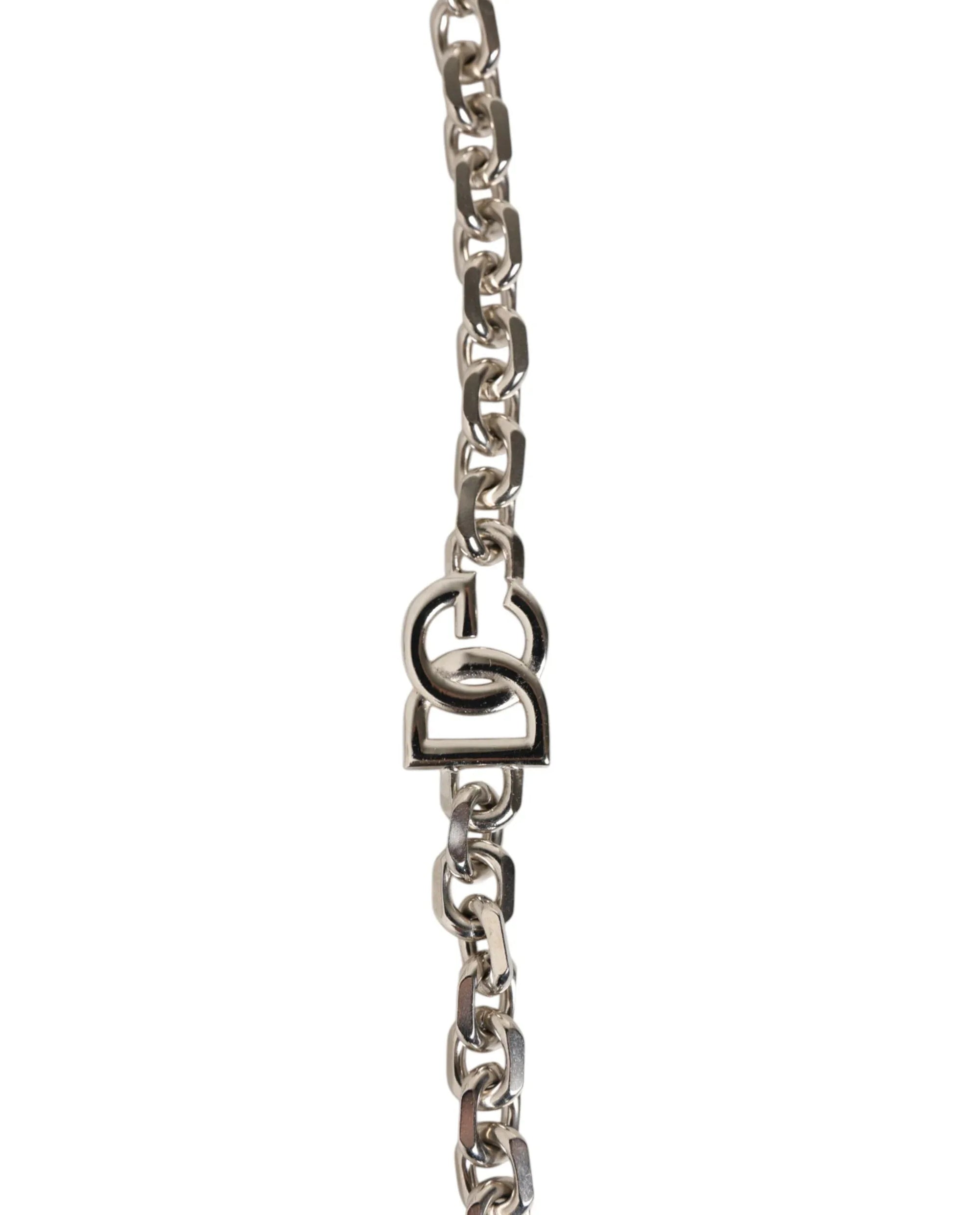 Dolce & Gabbana Black Leather Pearl Chain Bag Accessory Shoulder Strap - Zachava