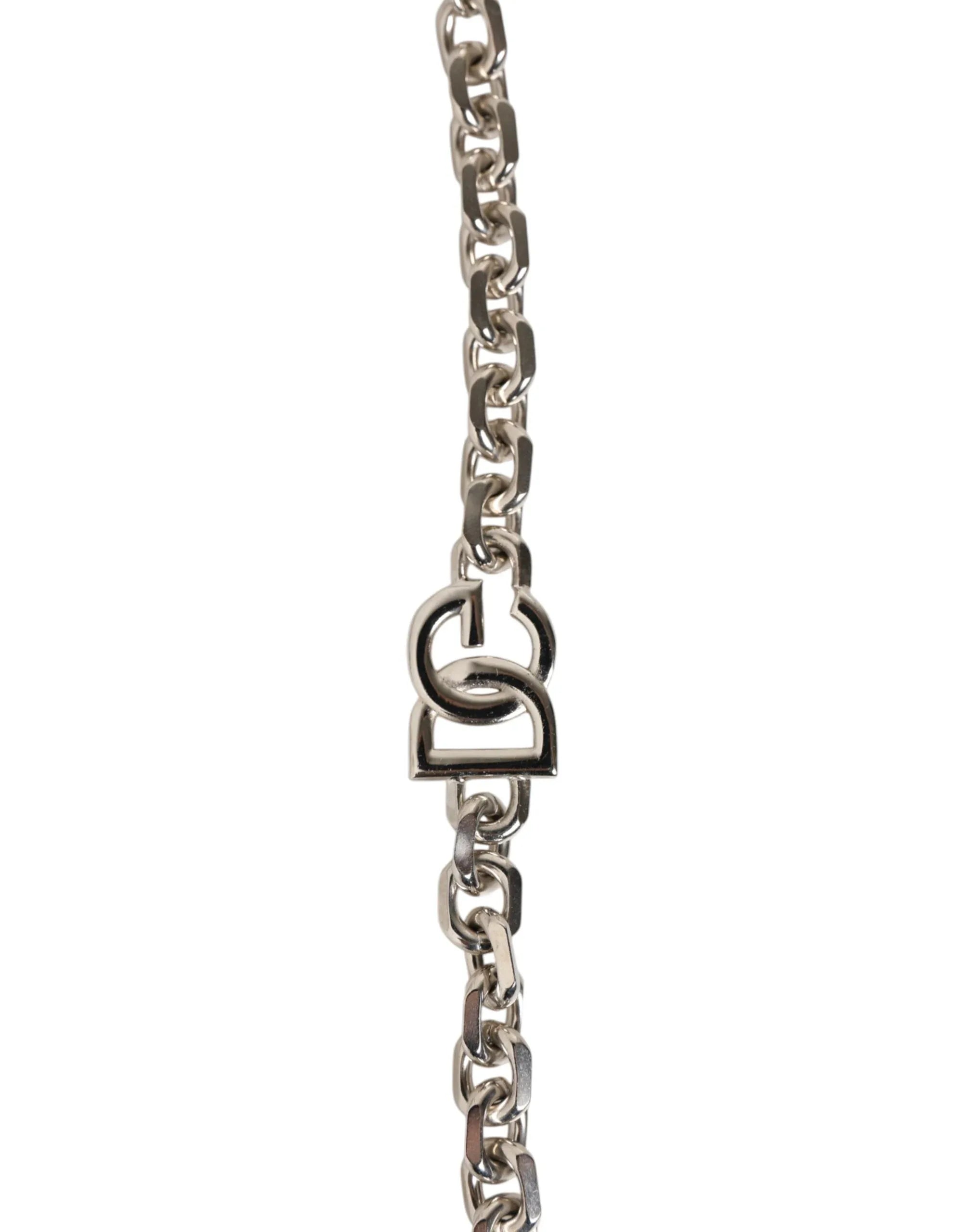 Dolce & Gabbana Black Leather Pearl Chain Bag Accessory Shoulder Strap - Zachava
