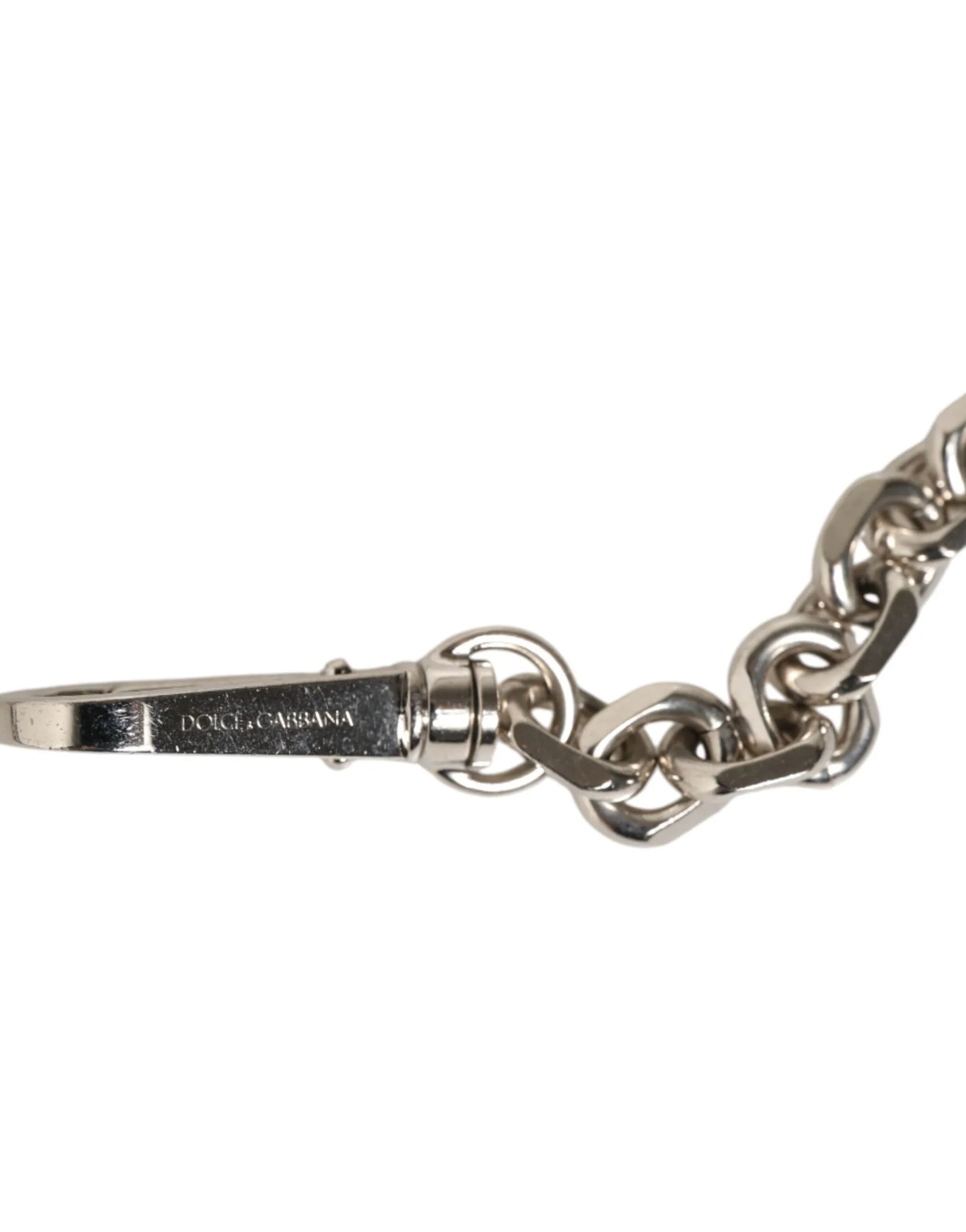 Dolce & Gabbana Black Leather Pearl Chain Bag Accessory Shoulder Strap - Zachava