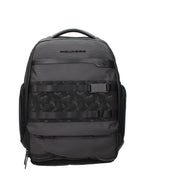 Piquadro Gray Fabric Backpacks