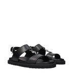 Versace Black Leather Sandals