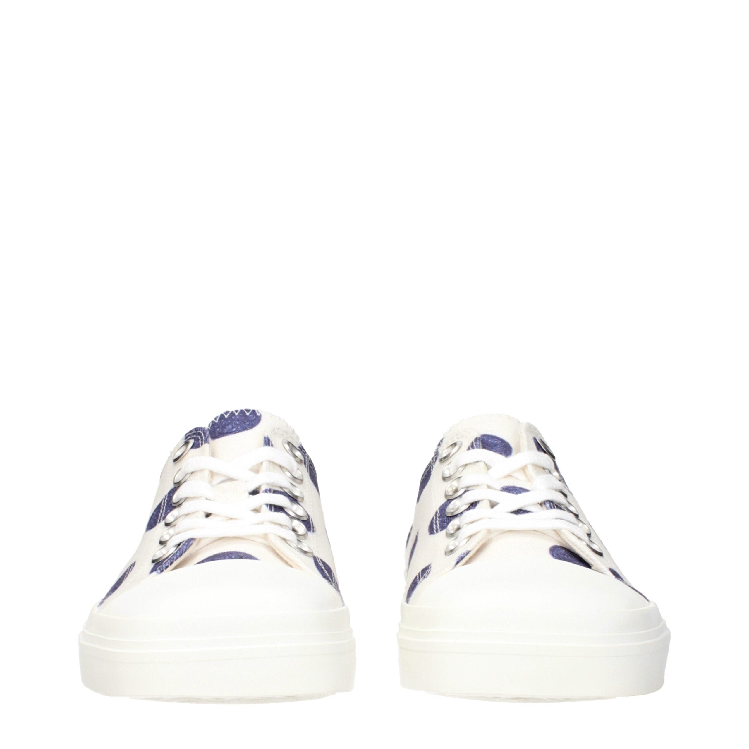 Moschino White Fabric Low Tops