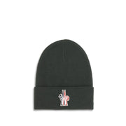 Moncler Grenoble Black Fleece Wool Beanie
