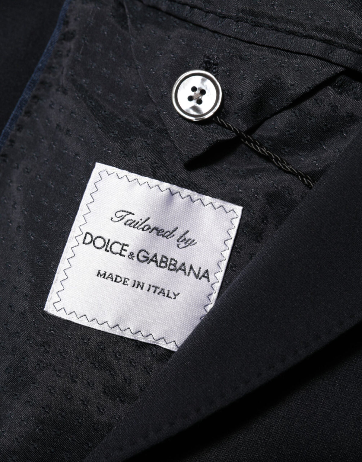 Dolce & Gabbana Dark Blue Viscose 2 Buttons Suit Jacket Blazer